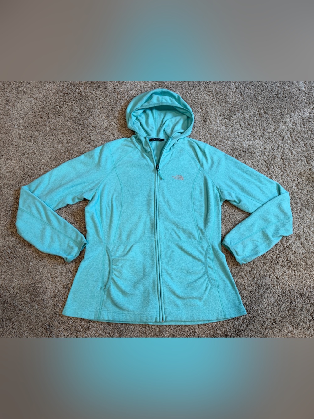 The North Face Women's Teal Hooded Fleece Jacket
